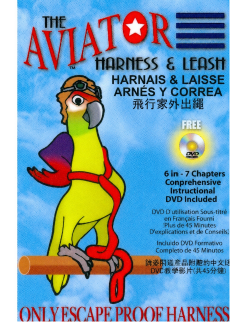 Aviator Bird Harness And Leash - Blue - Petite