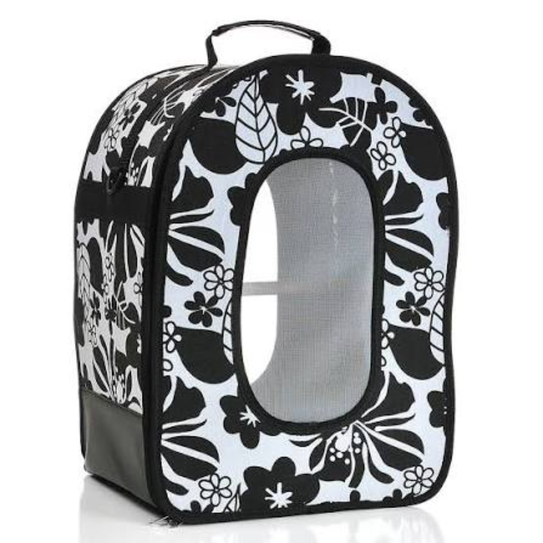 The Voyager Soft Sided Carrier - Black & White - Large